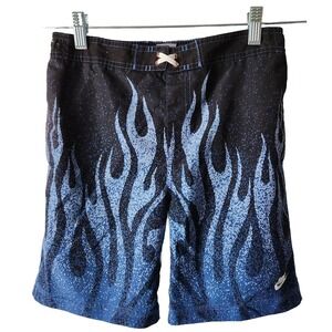 Nike Size 7 Kids Swim Lightning Flames Shorts Swim Trunks Vintage Y2K